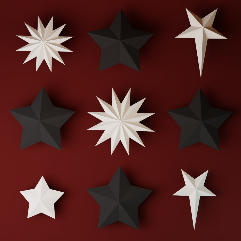 Lowpoly stars Free low-poly 3D model_4