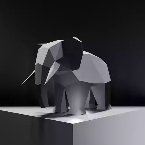 Lowpoly elephant