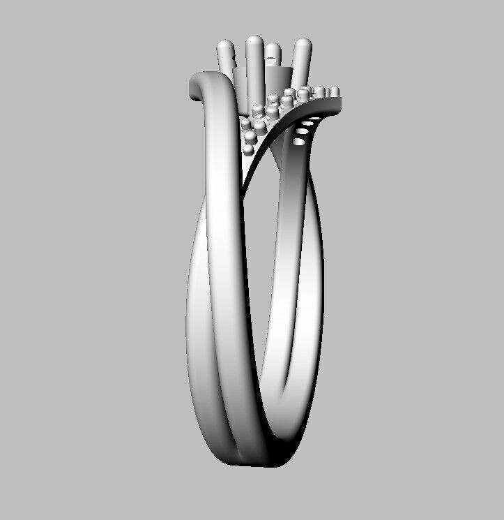 Diamond Engagement Ring 3D print model_11