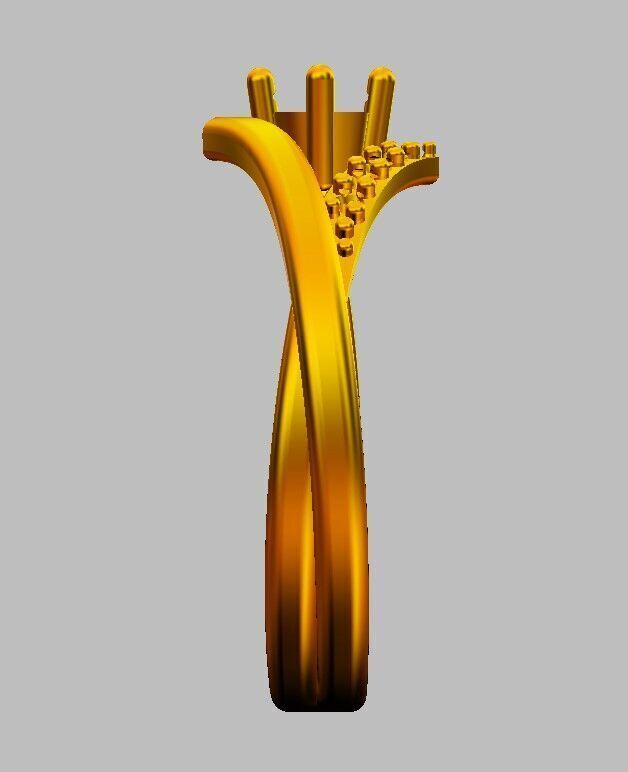 Diamond Engagement Ring 3D print model_17