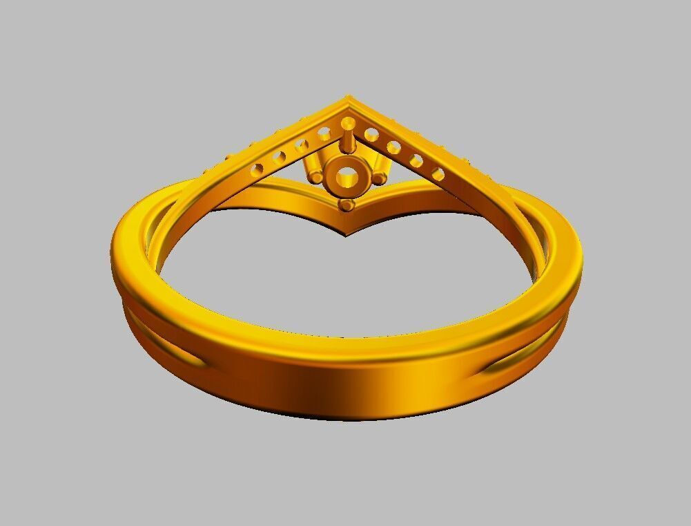 Diamond Engagement Ring 3D print model_19