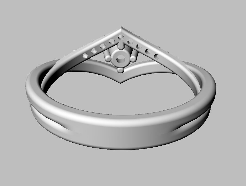 Diamond Engagement Ring 3D print model_12