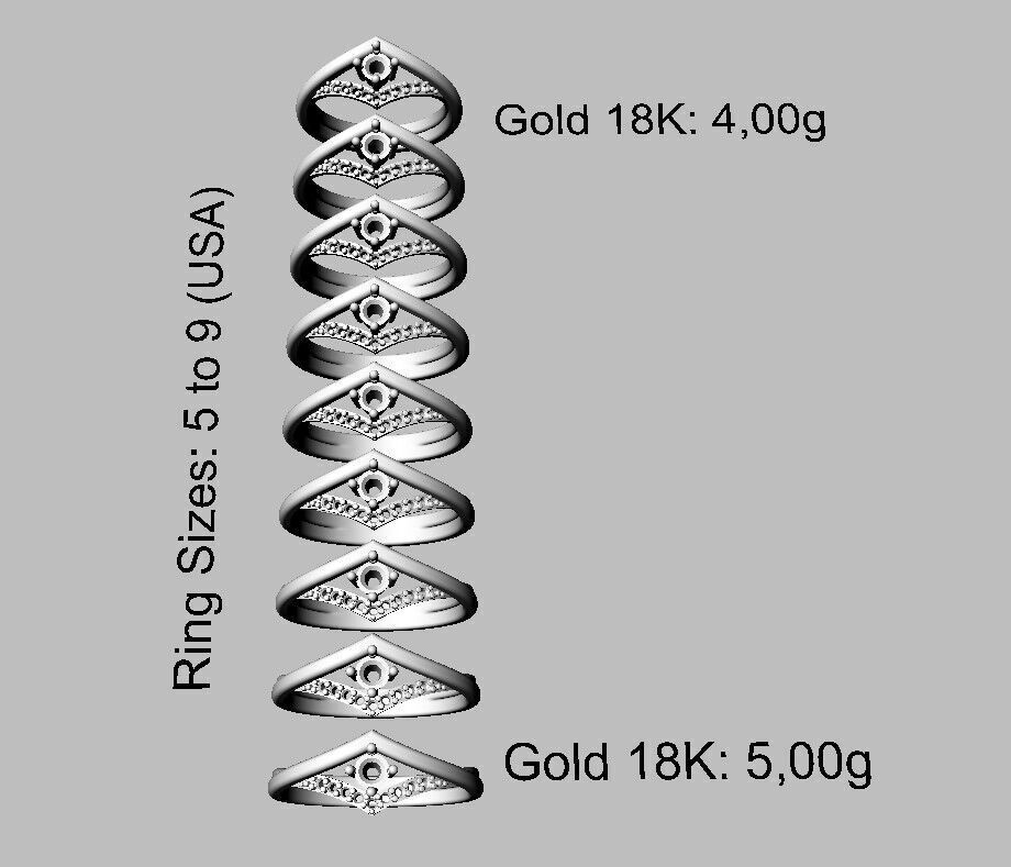 Diamond Engagement Ring 3D print model_5