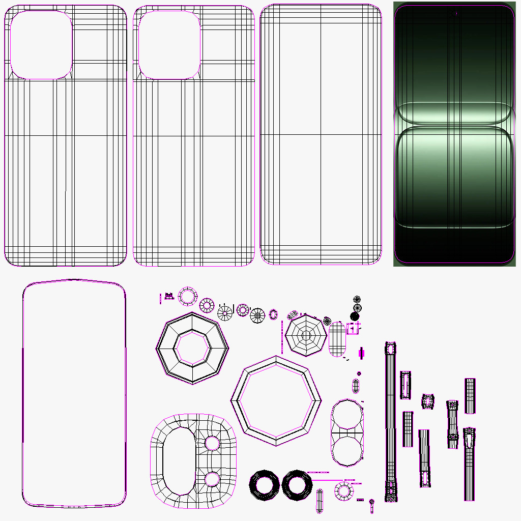 OnePlus 13s all color Low-poly 3D model_21