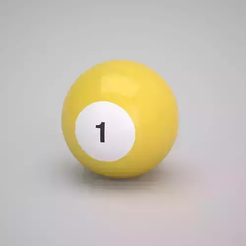 Pool Snooker Ball Number 1
