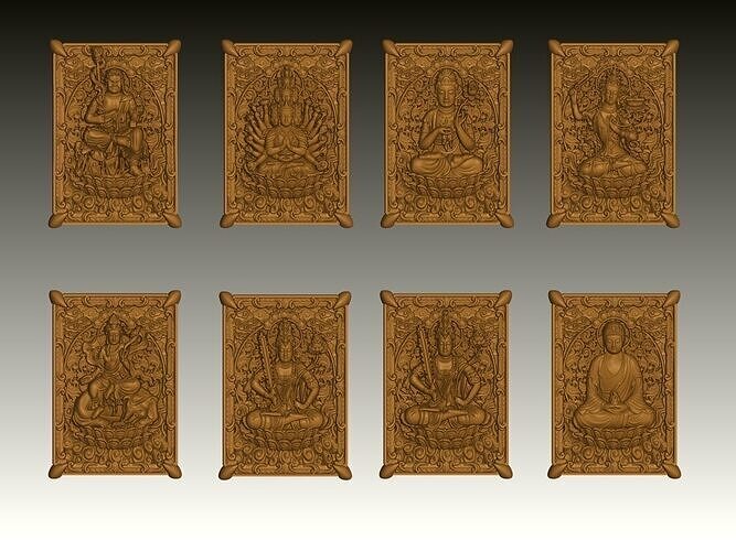 Eight Buddhist Guardian 3D print model