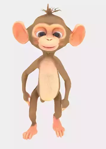 Funky Monkey Rigged with Animations