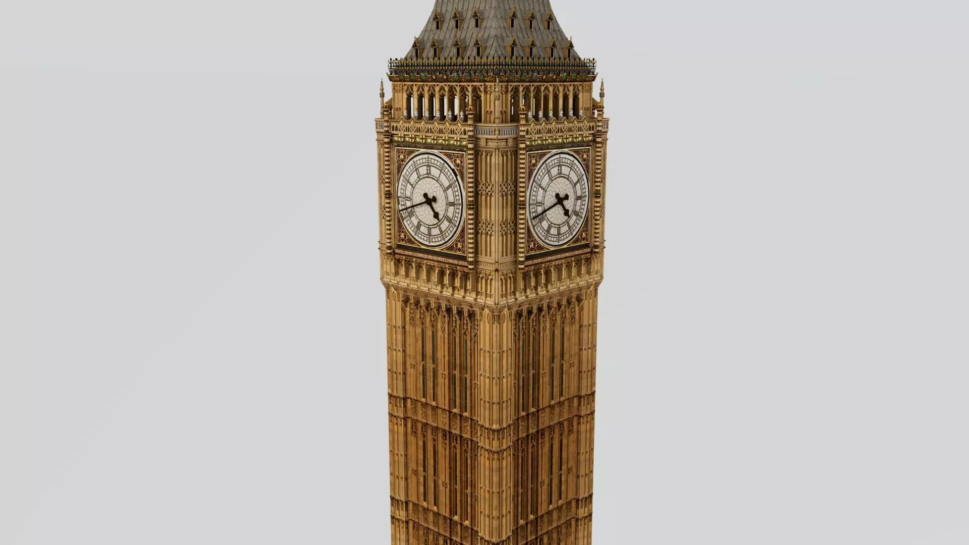 The Big Ben Low-poly 3D model