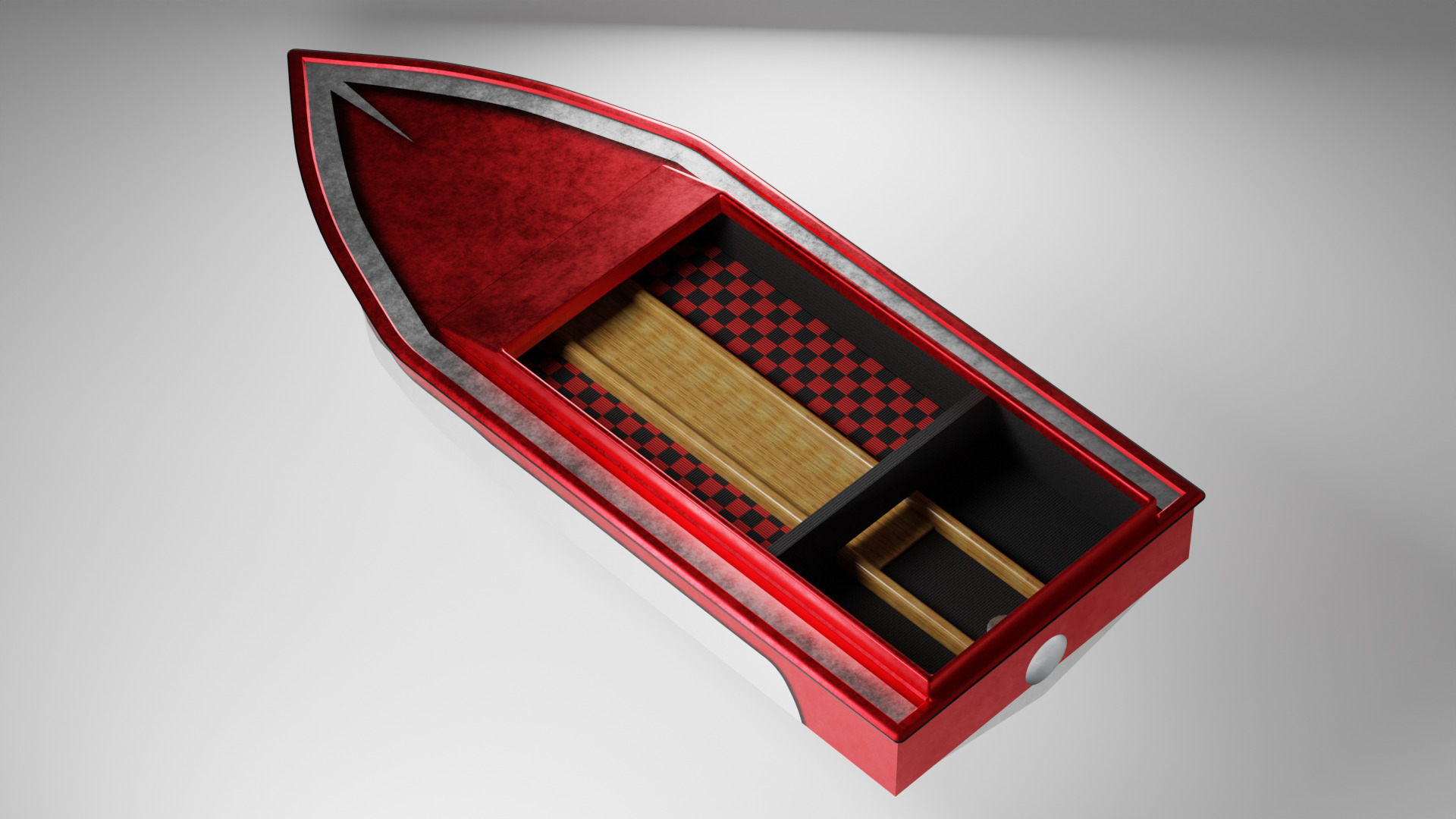 California Performance Jet Boat Hull Low-poly 3D model_1