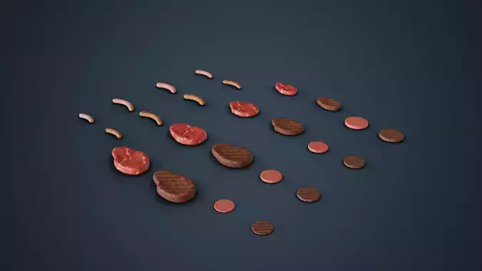 Grill Food Low-poly 3D model
