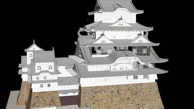 Himeji Castle Low-poly 3D model