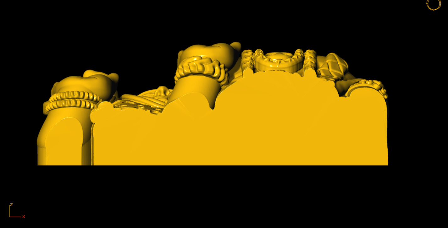 shiv durga unique pendant 3D print model_3