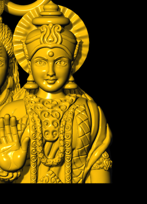 shiv durga unique pendant 3D print model_10