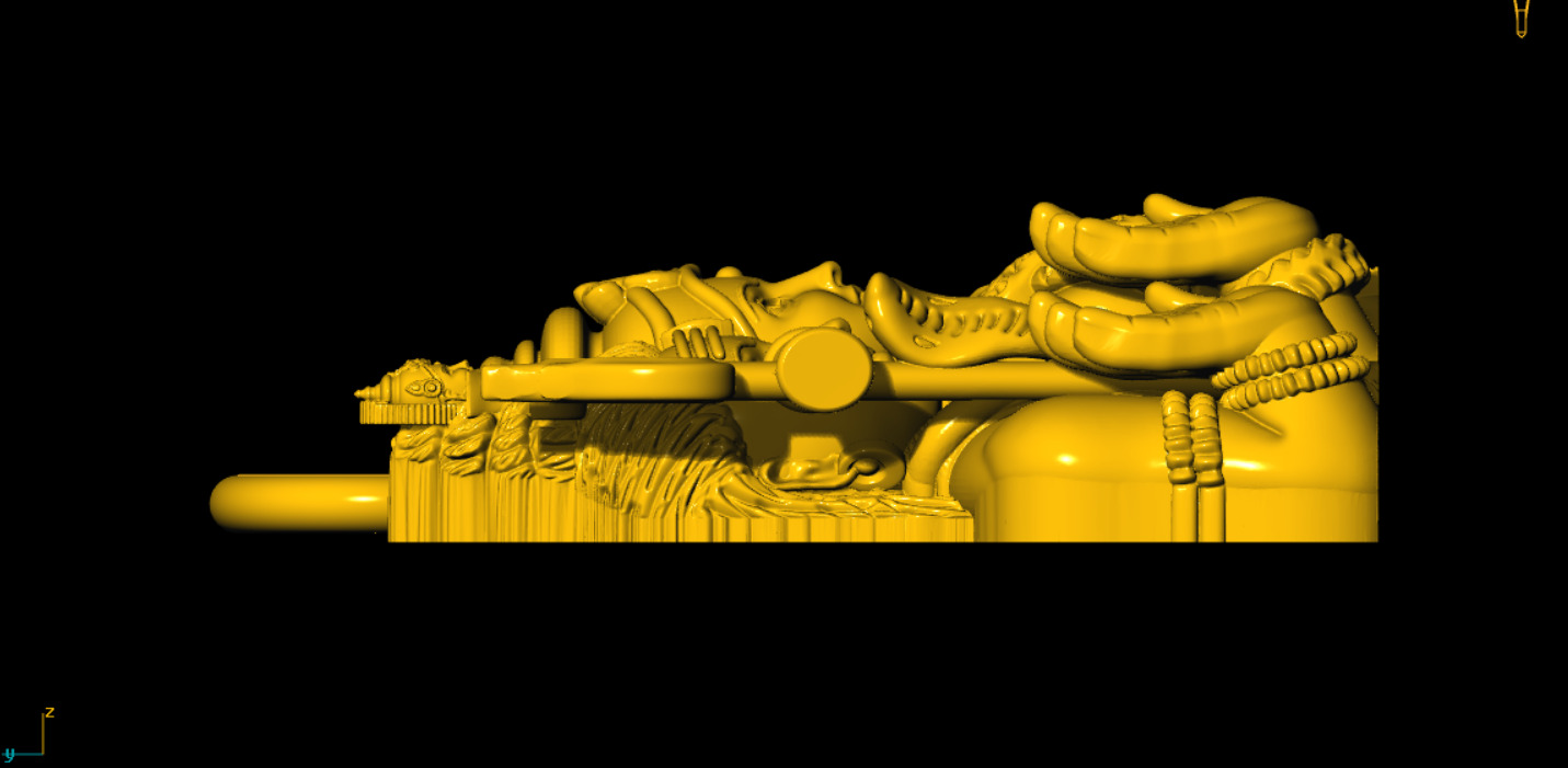 shiv durga unique pendant 3D print model_2