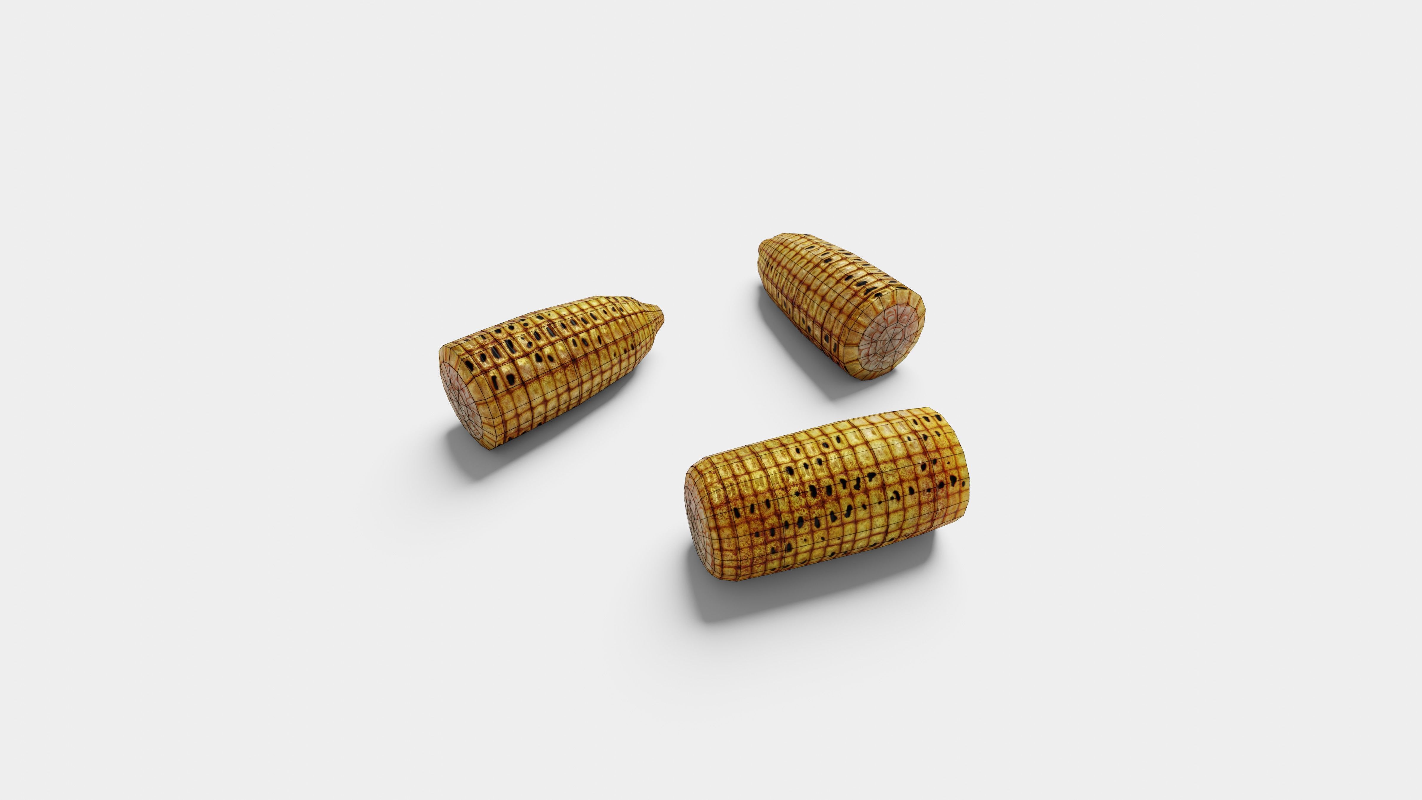 Grilled Corn - Game Ready Low Poly VR AR Games Low-poly 3D model_13
