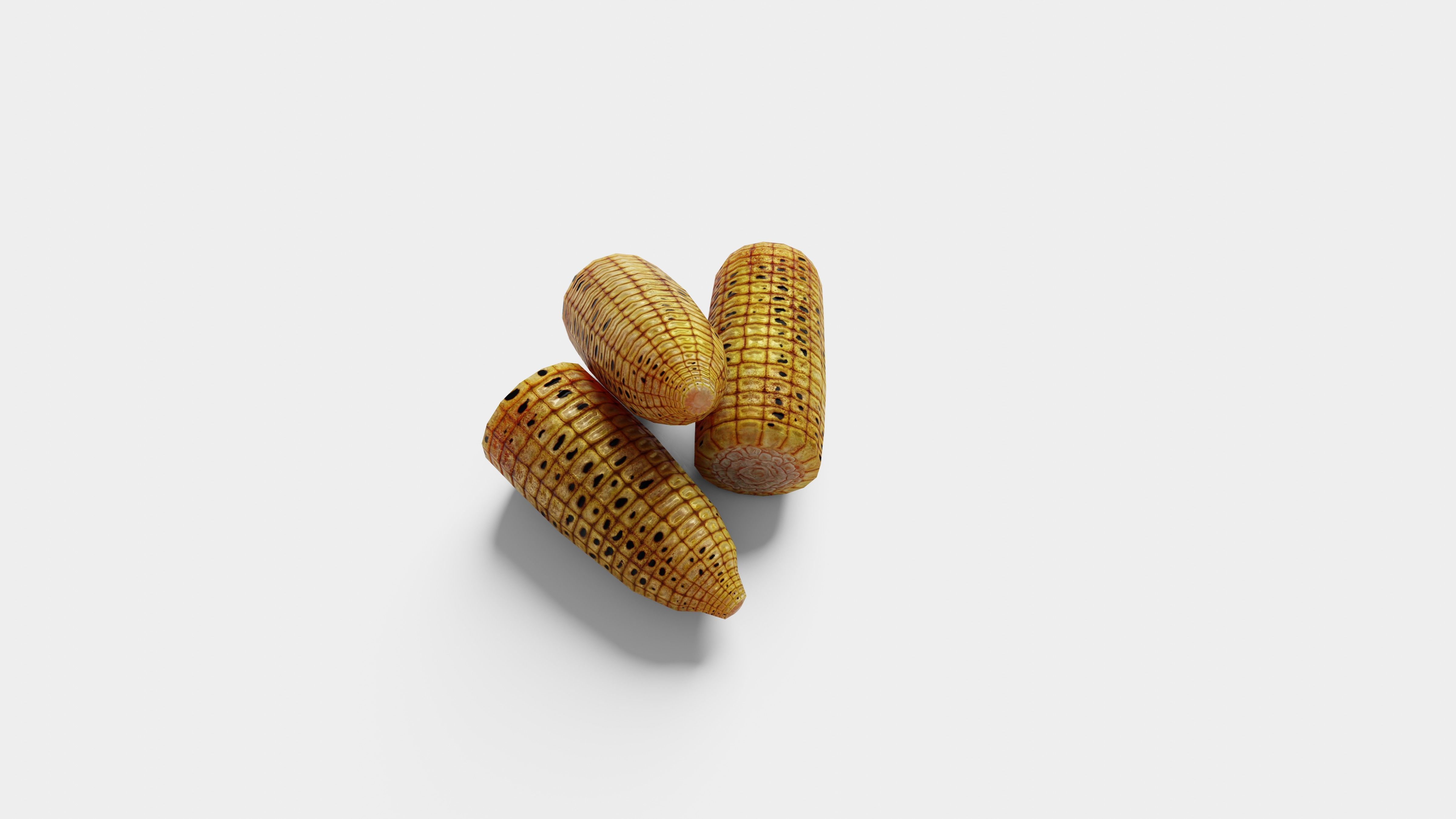 Grilled Corn - Game Ready Low Poly VR AR Games Low-poly 3D model_8