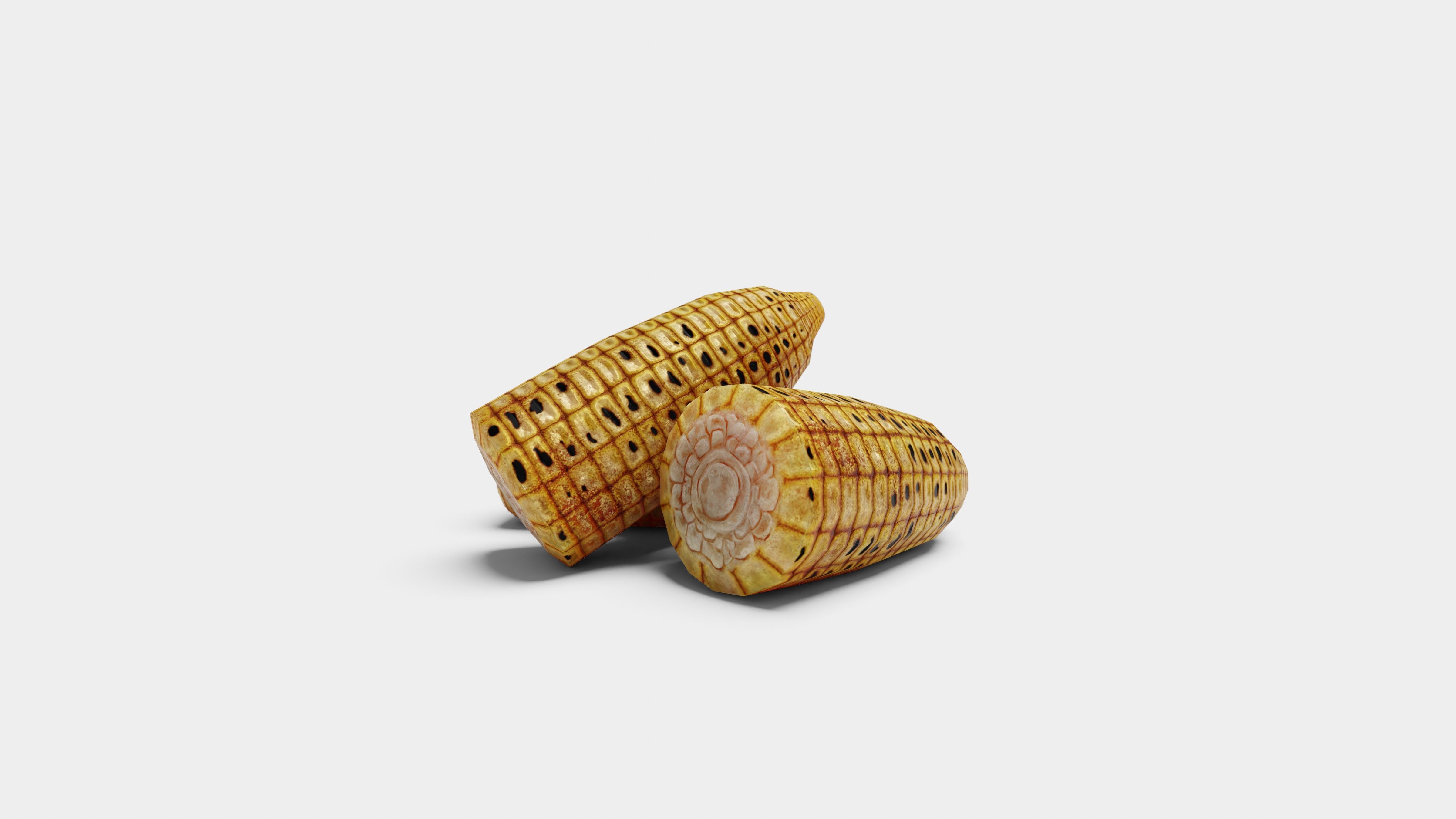 Grilled Corn - Game Ready Low Poly VR AR Games Low-poly 3D model_2