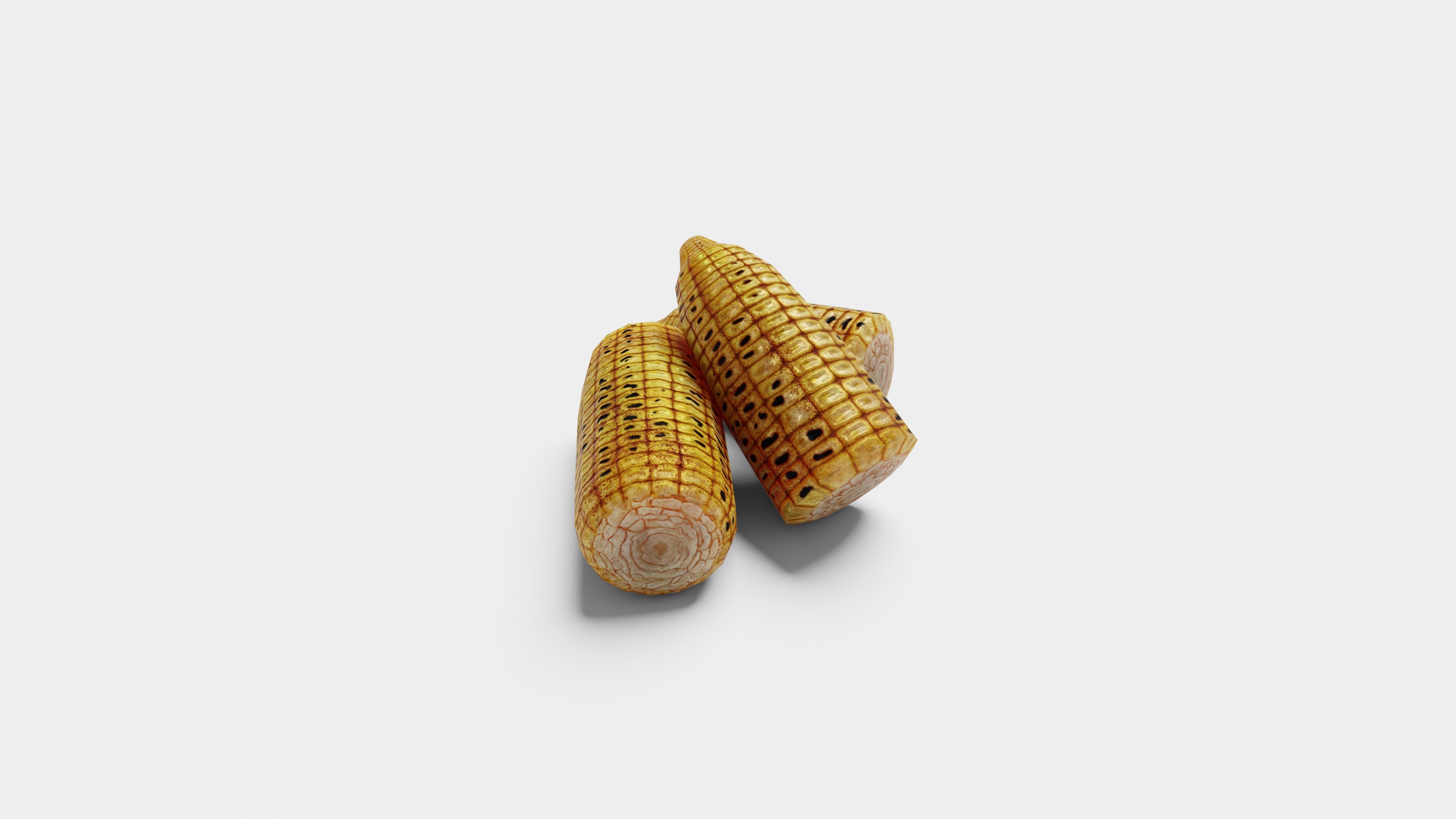 Grilled Corn - Game Ready Low Poly VR AR Games Low-poly 3D model_5