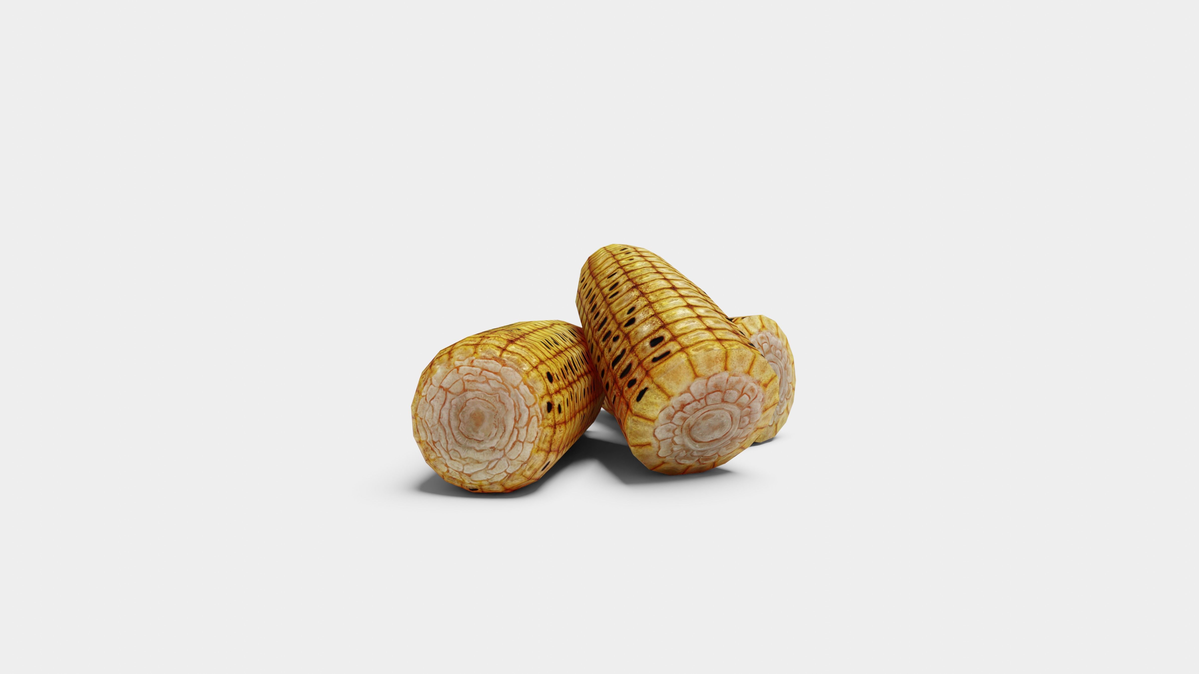 Grilled Corn - Game Ready Low Poly VR AR Games Low-poly 3D model_3