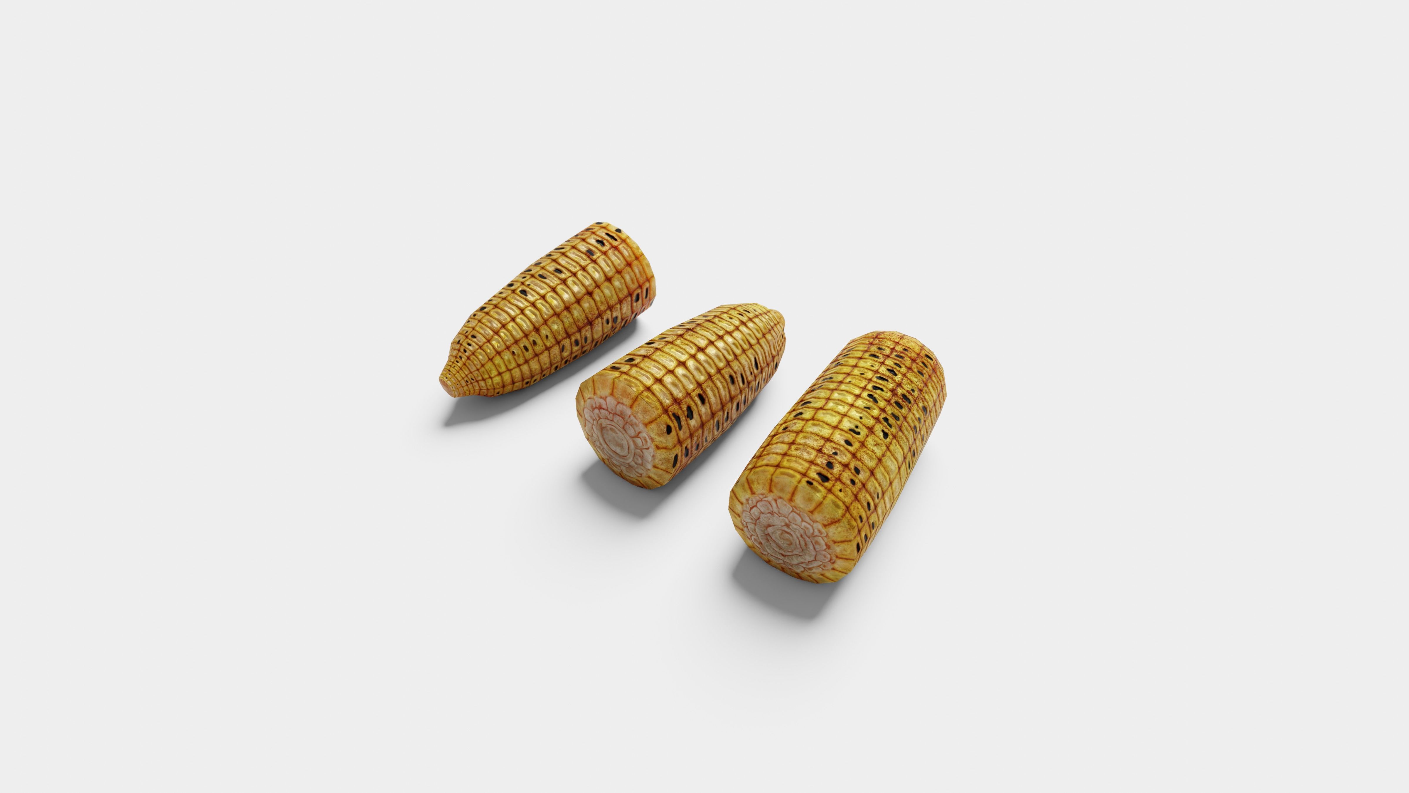 Grilled Corn - Game Ready Low Poly VR AR Games Low-poly 3D model_9