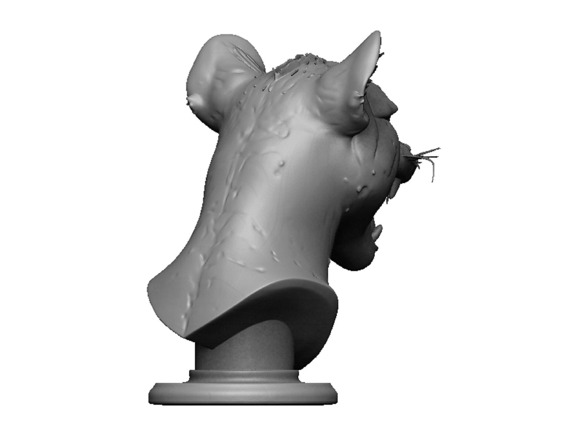 cheetah head bust 3D print model_3