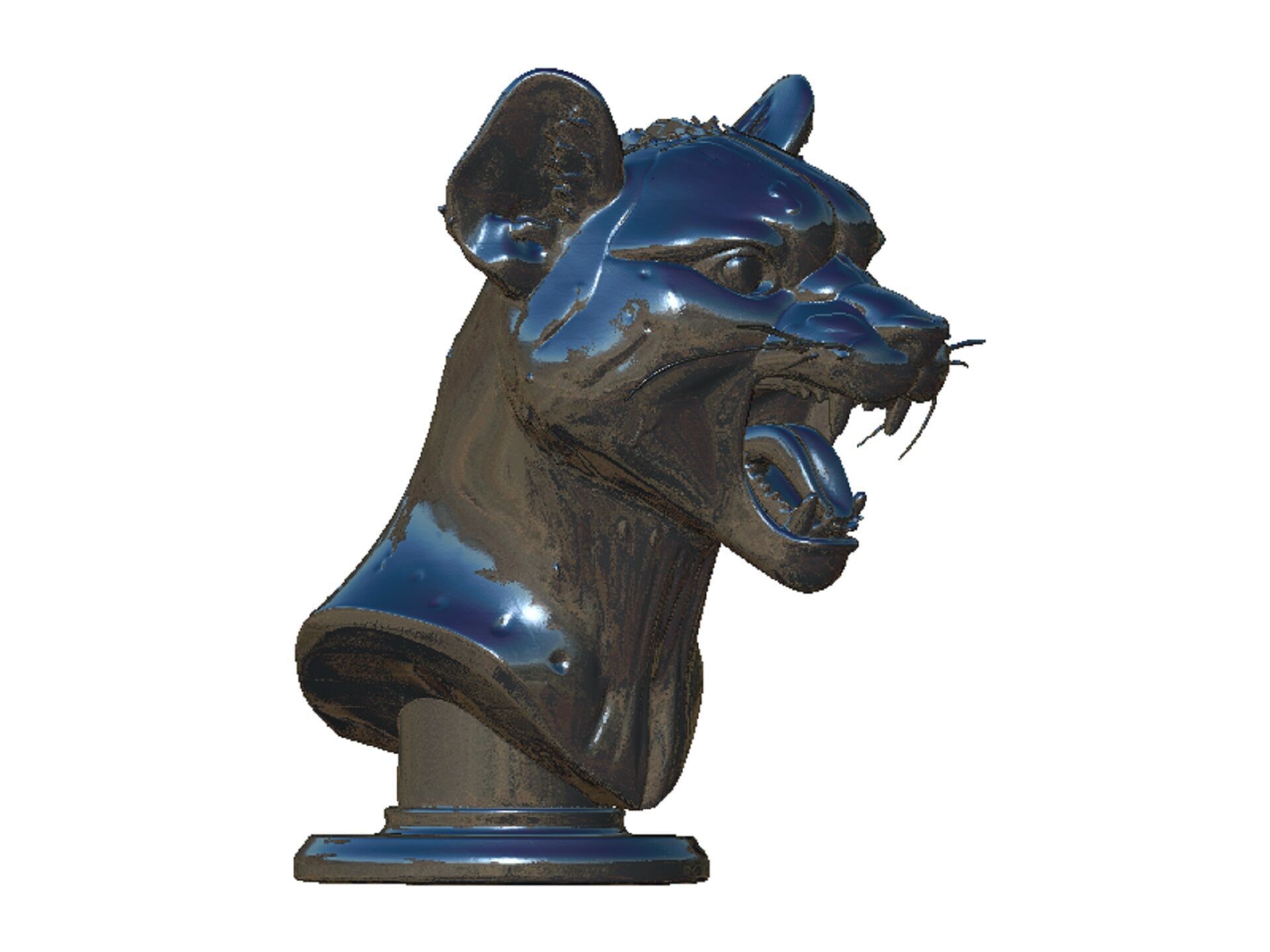 cheetah head bust 3D print model_9