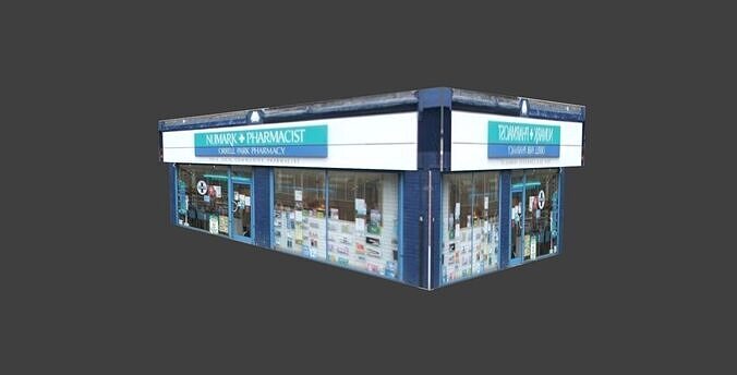 Low Poly Game-Ready Urban Building 3D Model 3D model