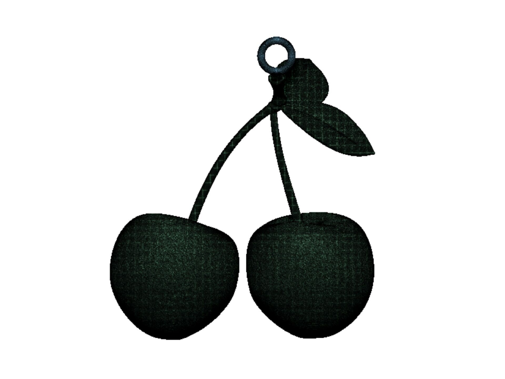 cherry pendant 3D print model_11