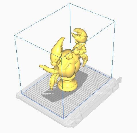 crab bust 3D print model_11