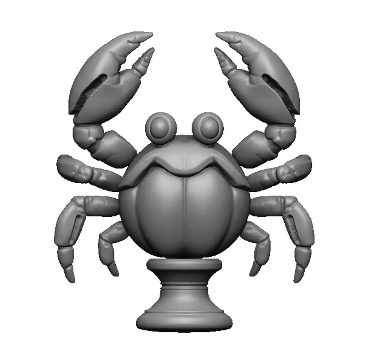crab bust 3D print model_0
