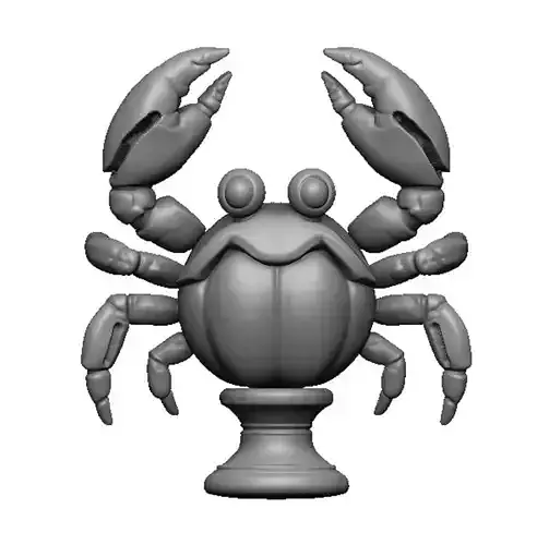 crab bust 3D print model