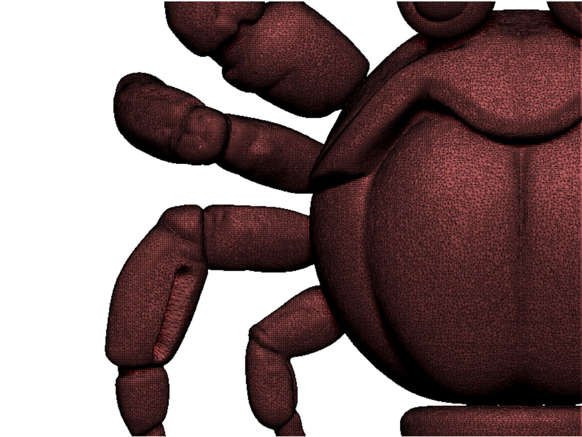 crab bust 3D print model_13