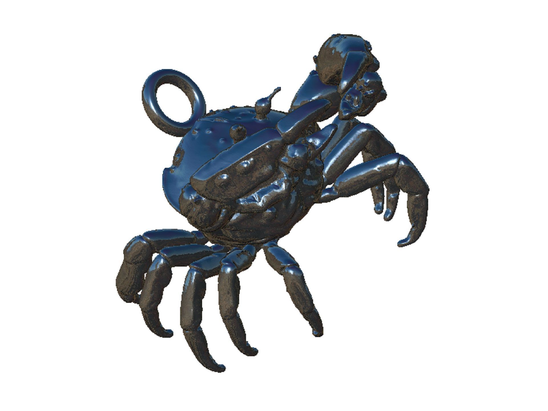 crab pendant 3D print model_8