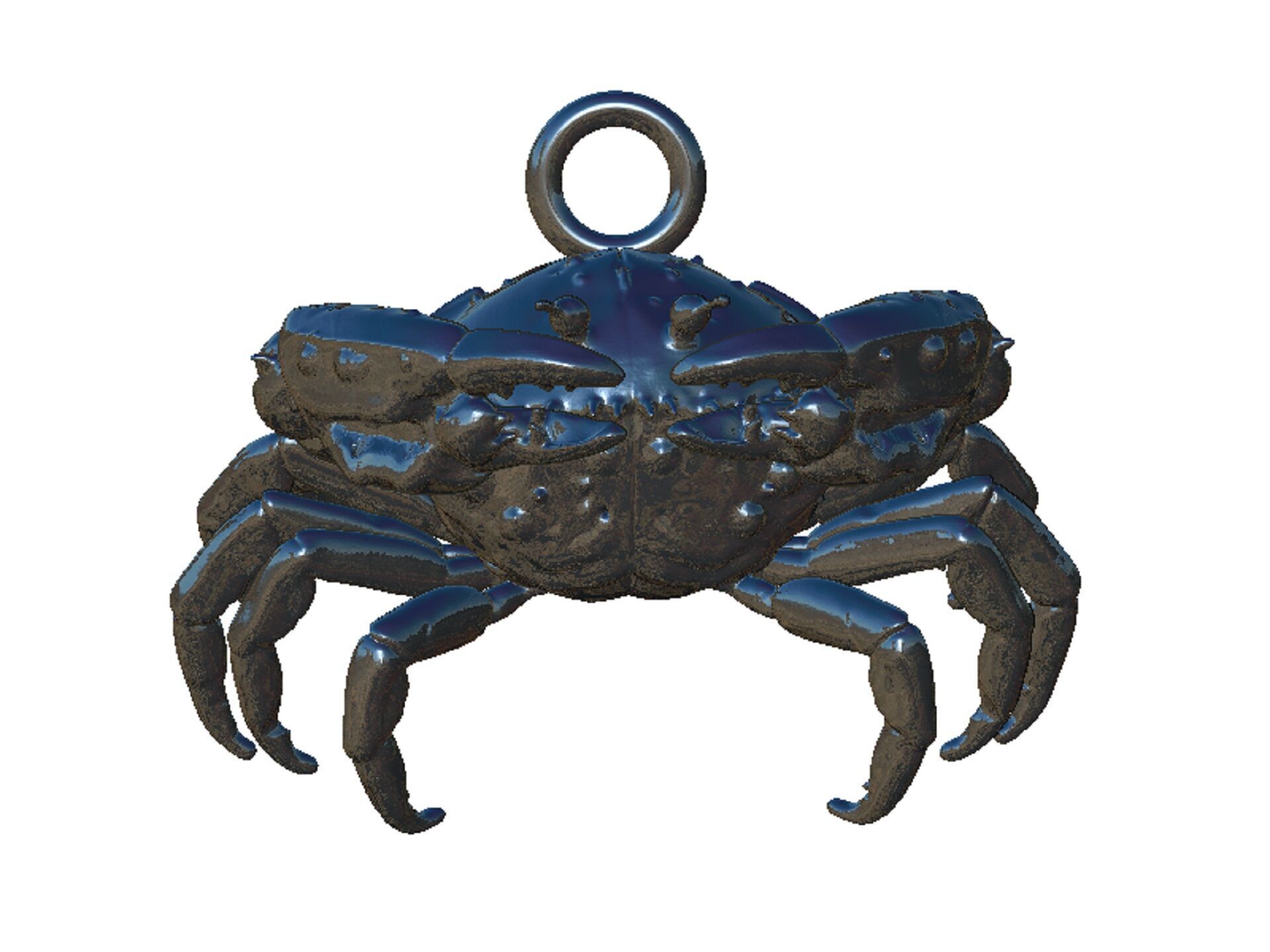 crab pendant 3D print model_7
