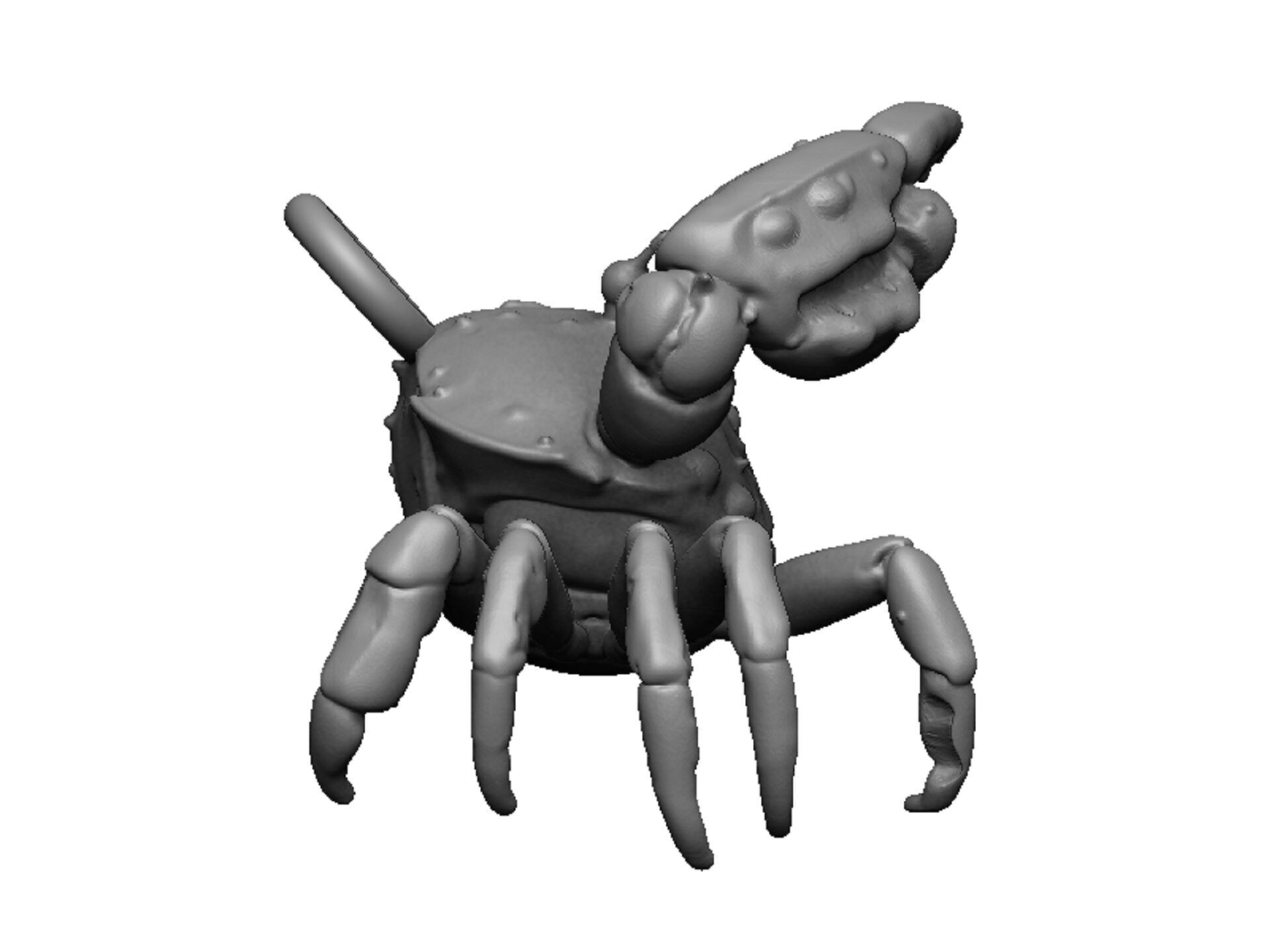 crab pendant 3D print model_2