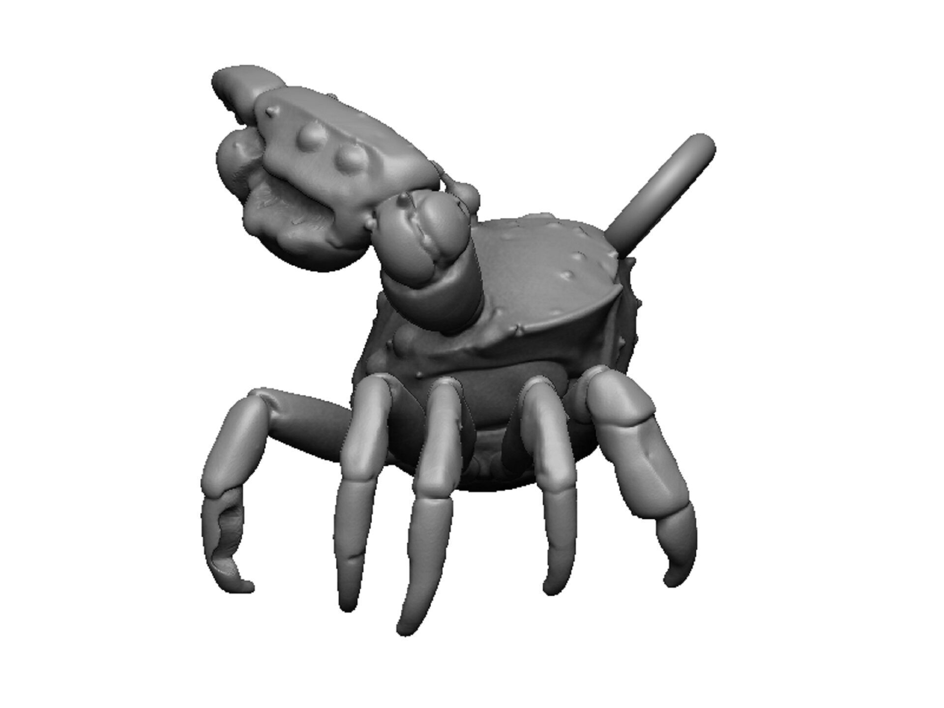 crab pendant 3D print model_4