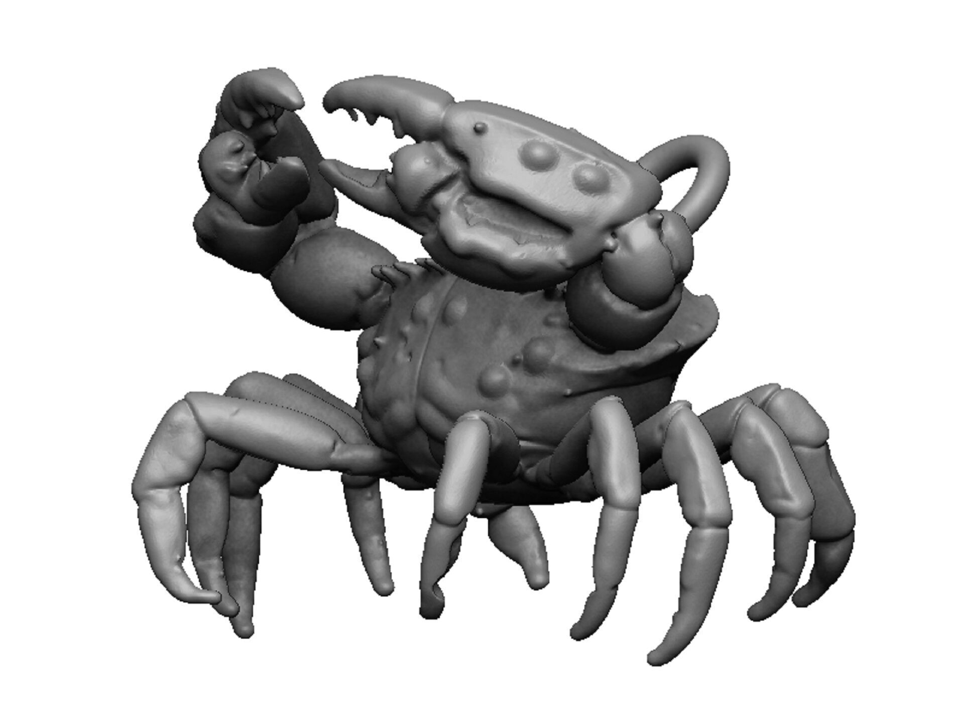 crab pendant 3D print model_5