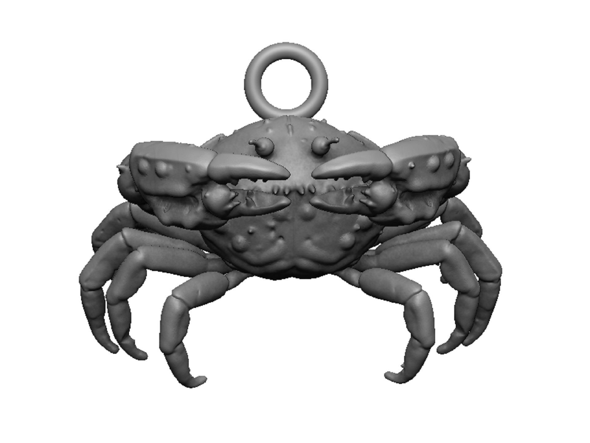 crab pendant 3D print model_6