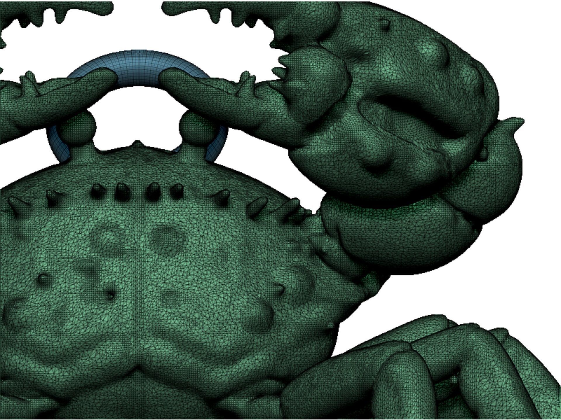 crab pendant 3D print model_12