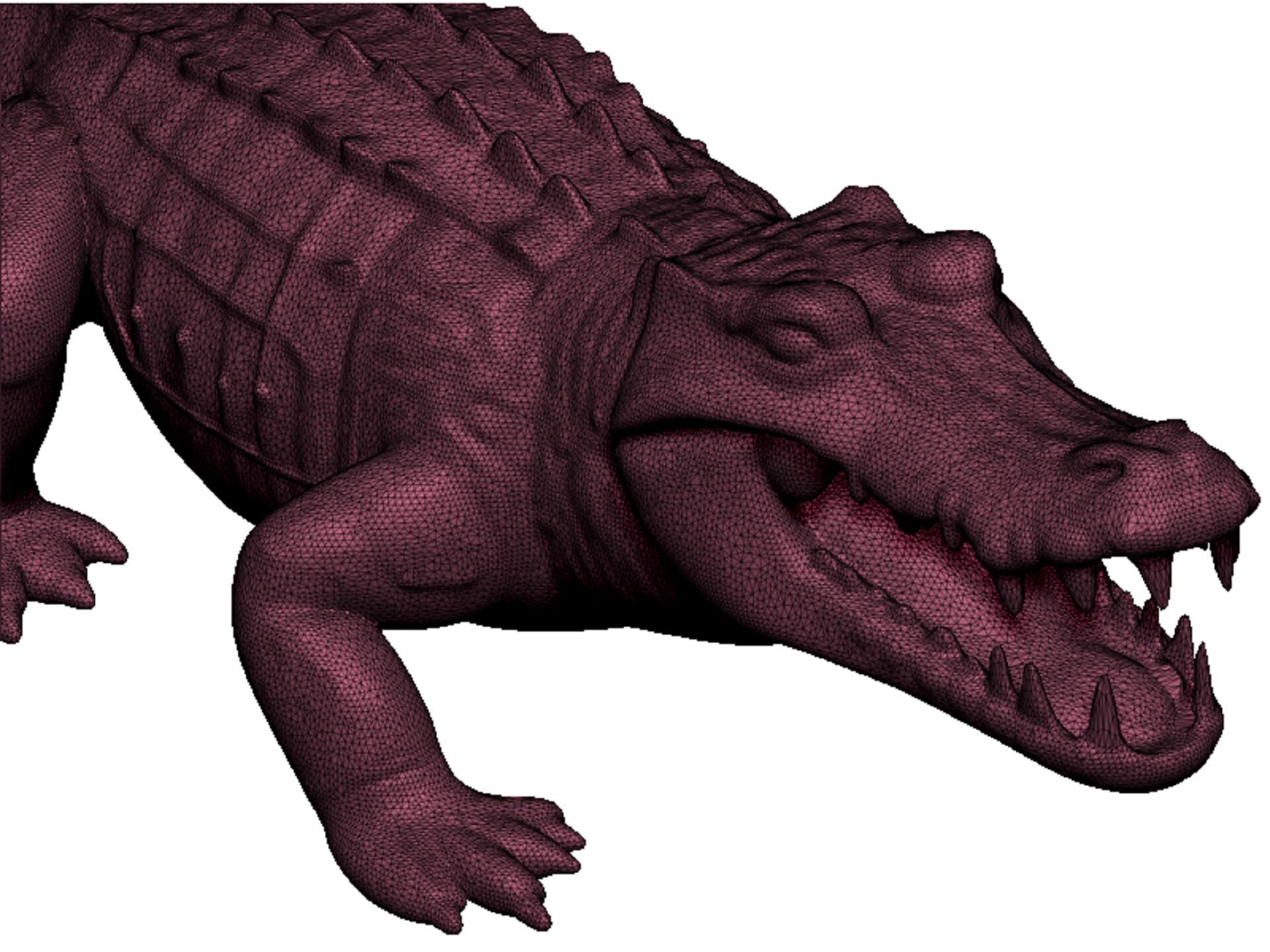crocodile pendant 3D print model_13