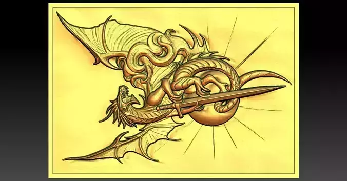 1 Dragon CNC Relief Model 3D print model