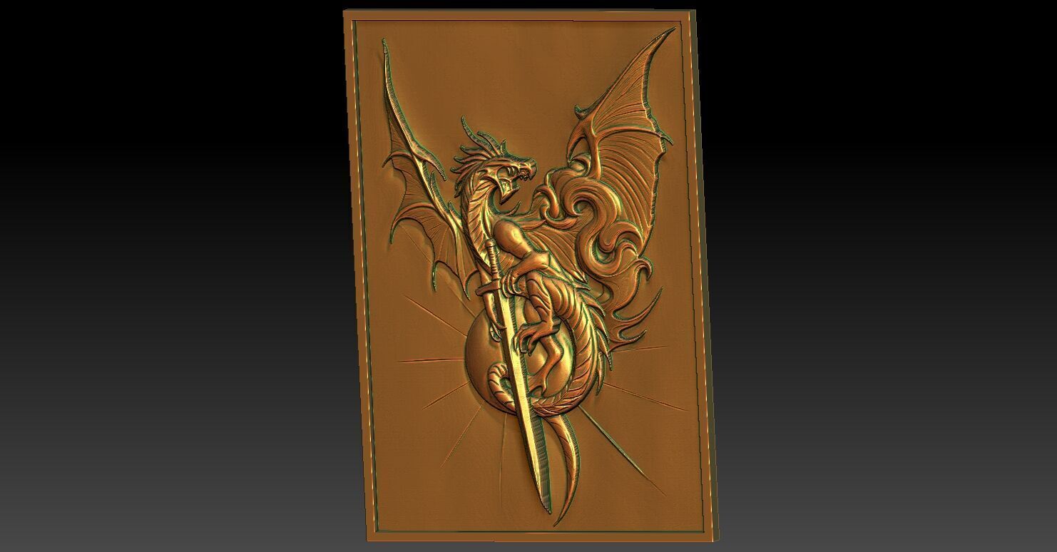 1 Dragon CNC Relief Model 3D print model_3