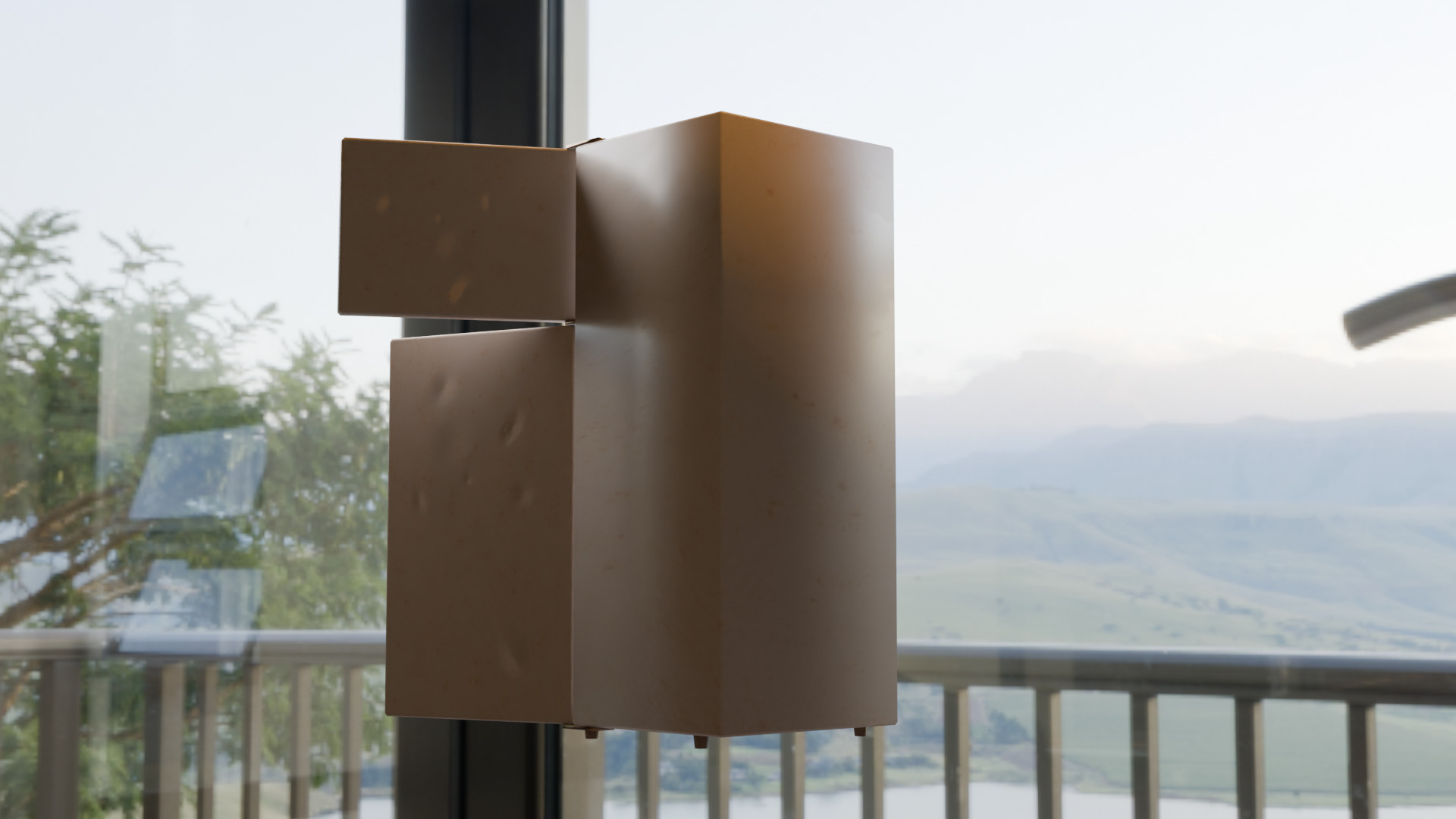 Dirty refrigerator low poly Low-poly 3D model_3