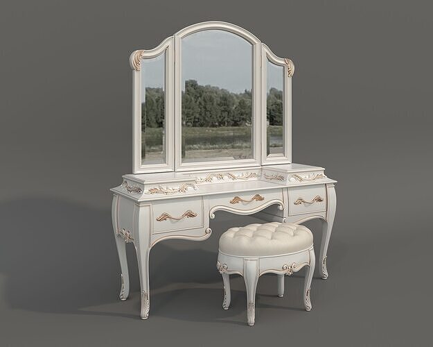 Classic European style Dressing Table 32  3D model