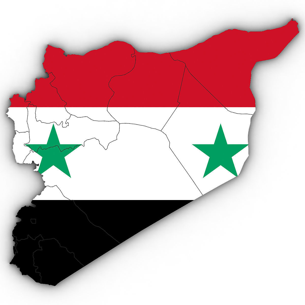 3d Political Map of Syria 3D model_6