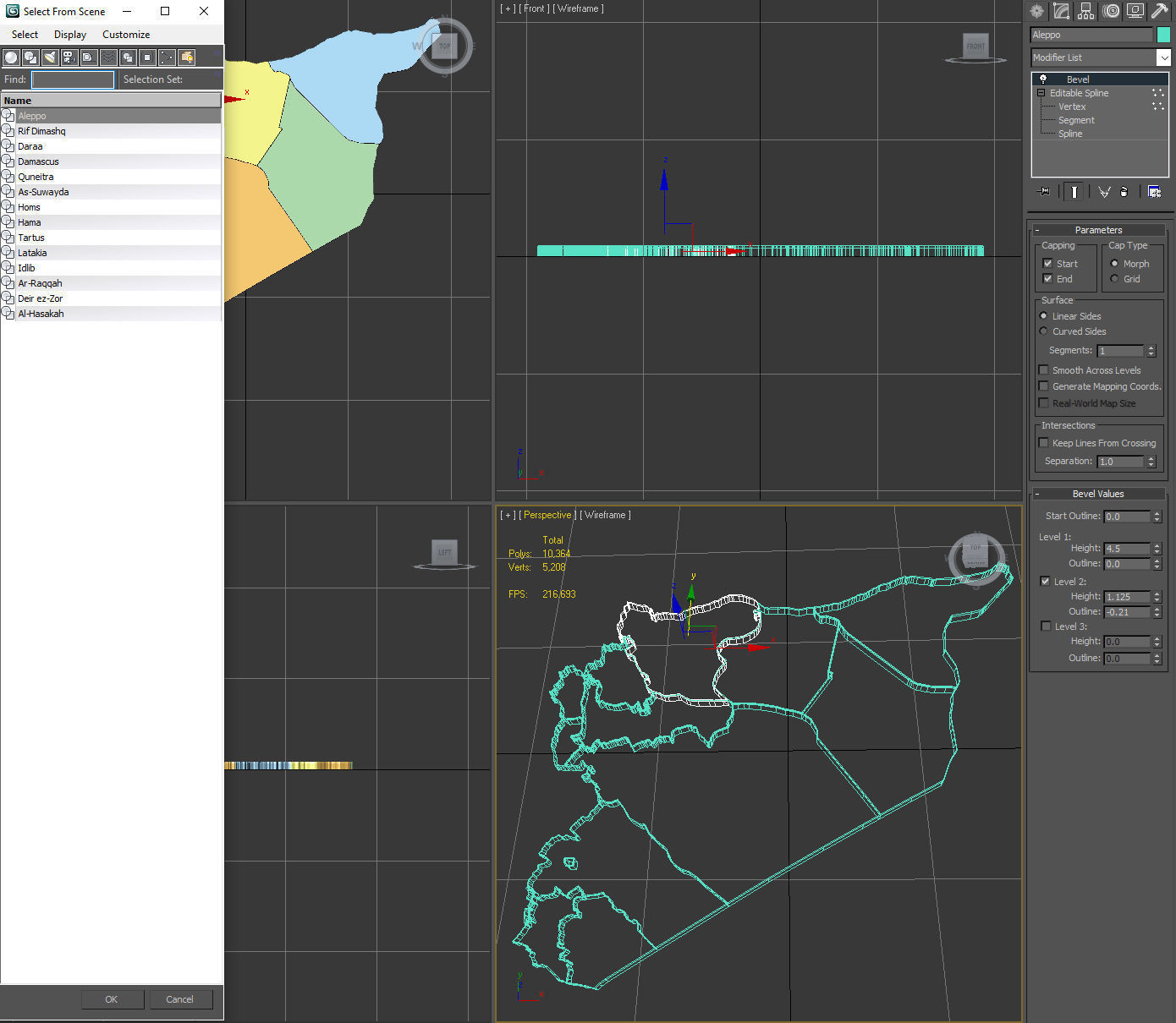3d Political Map of Syria 3D model_8