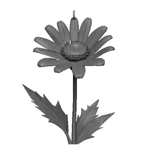 daisy flower pendant 3D print model