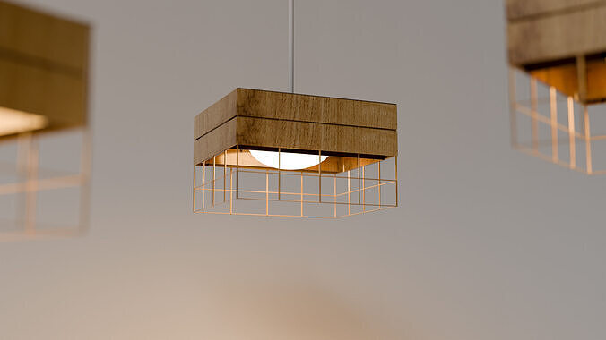 Ceiling lamp Low-poly 3D model