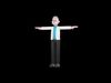 Stylized 3D Male Physicist Character - Cartoon Science Man 3D model_1
