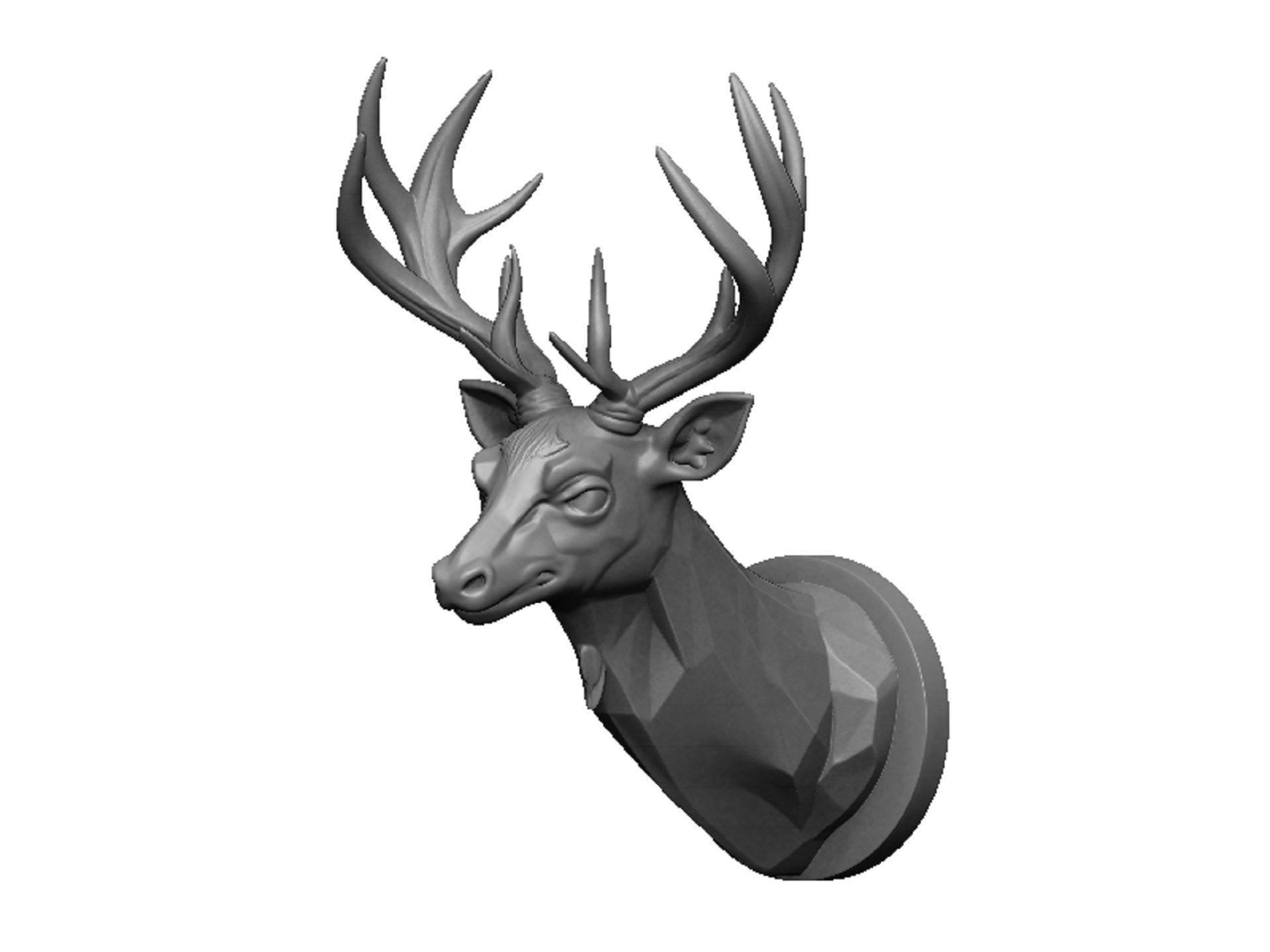 deer head 3D print model_3
